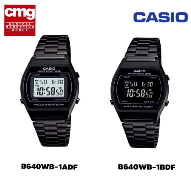 Casio Standard ของแท้ 💯% ประกันศูนย์ CMG นาฬิกาข้อมือสายสแตนเลสสีดำ ใส่ได้ทั้งผู้หญิงและผู้ชาย