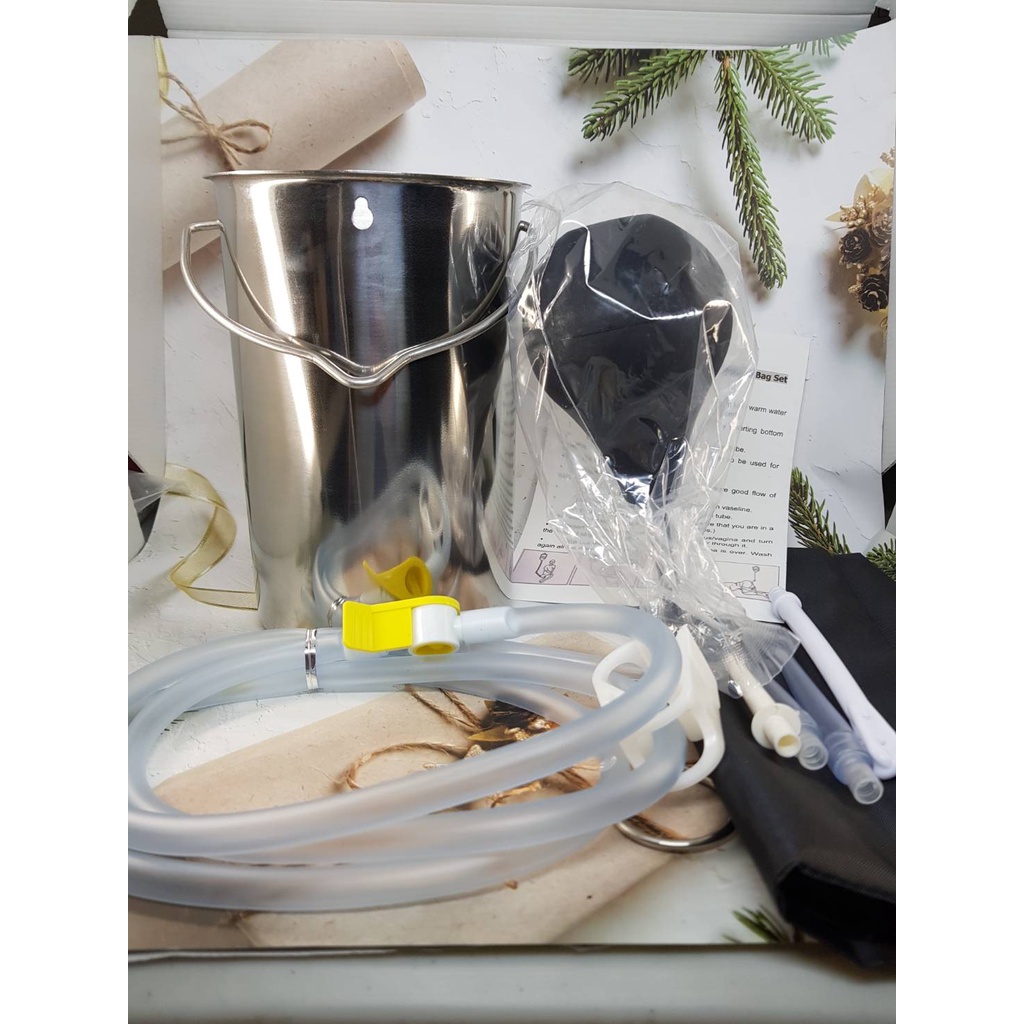 Coffee Enema Tool Kit 2 Liters Stainless Steel Full Set*Ready to Ship