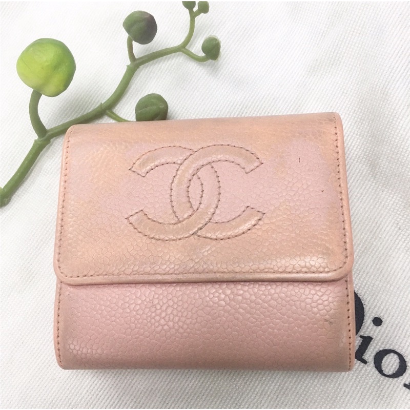 Chanel แท้ 💯 % กระเป๋าสตางค์ 3 พับ