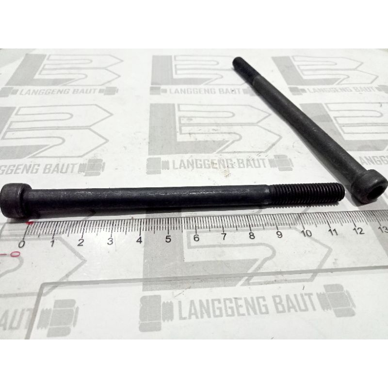 สีดํา / เหล็ก L Bolt M8 x 120 L6 ความยาวกุญแจ 12 ซม. M8x120