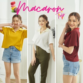 MACARON Top : NB003 เสื้อโปโลผู้หญิง เสื้อคอปกผู้หญิง