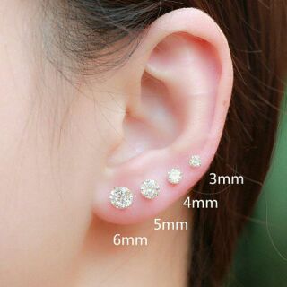 ต่างหู เพรชczก้านสแตนเลสเครื่องมือการแพทย์