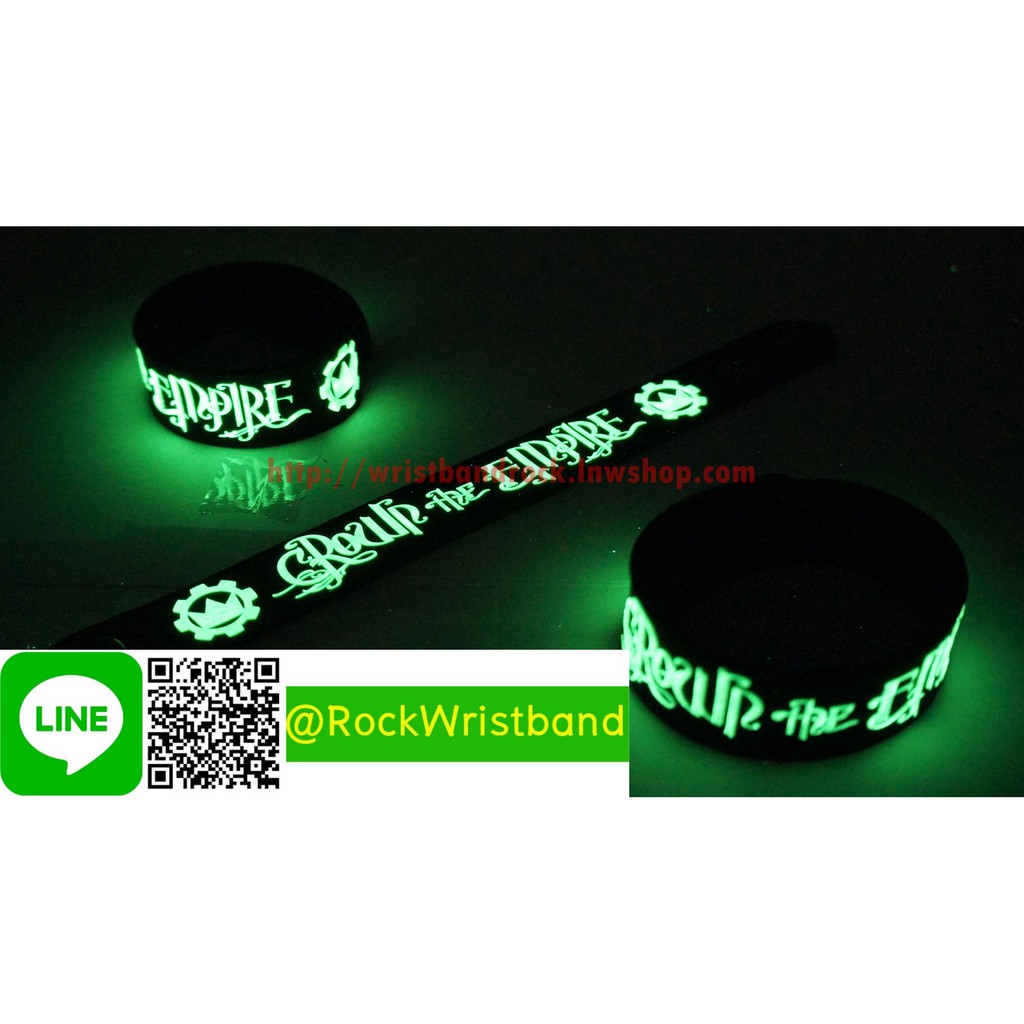 Crown The Empire ขายริสแบนด์เรืองแสง  CEP160GA Wristband กำไลข้อมือวงร็อค