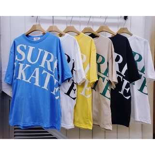 (พร้อมส่ง)🏄🏻‍♀️ เสื้อยืดลาย Surfskate ลายฮิตฮอตที่สุด ผ้าคอตตอน ใส่สบาย เสื้อยืดโอเวอร์ไซส์  Surfskateป้าย Bacon