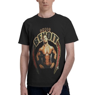 เสื้อยืดผ้าฝ้ายพิมพ์ลายGILDAN เสื้อยืด พิมพ์ลายอนิเมะมวยปล้ํา Chris Benoit Wwe Wwf Ecw สําหรับผู้ชาย