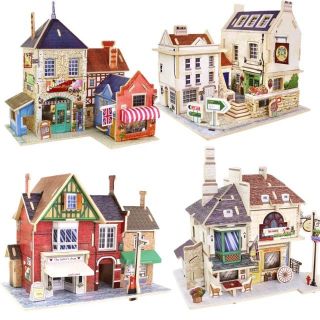 โมเดลตัวต่อ ร้านค้าจำลอง 3D Model Jigsaw Puzzle บ้านจำลอง DIY พร้อมส่งค่ะ