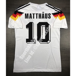 [Retro] - เสื้อฟุตบอล Germany Home เยอรมัน เหย้า 10 MATTAUS ชุดแชมป์บอลโลก 1990