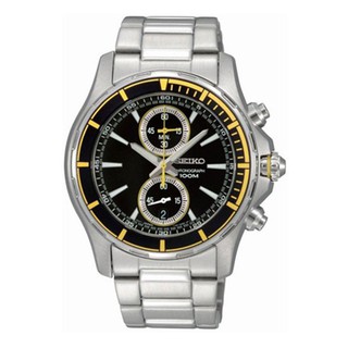 Seiko SNN245P1 Chronograph Black Dial Mens Watch