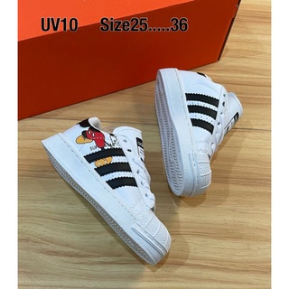 รองเท้าผ้าใบของเด็ก adidas superstar สินค้าพร้อมส่ง