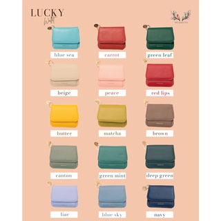 (พรี15วัน) กระเป๋าสตางค์ใบสั้นหนังวัวแท้ รุ่น lucky Dearista