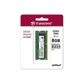 Transcend RAM-Memory DDR4-2666 SO-DIMM 8GB รับประกันตลอดอายุการใช้งาน-มีใบกำกับภาษี-JM2666HSB-8G