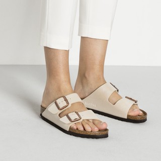 Birkenstock Arizona รองเท้าแตะหนังสำหรับผู้ชายและผู้หญิง