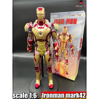 โมเดล ไอรอนแมน Ironman mk42 เอ็มเค42 เครซี่ทอยสูง 27-30 เซ็น Model Figure Ironman MK42 Crazy toy Tall 27-30CM