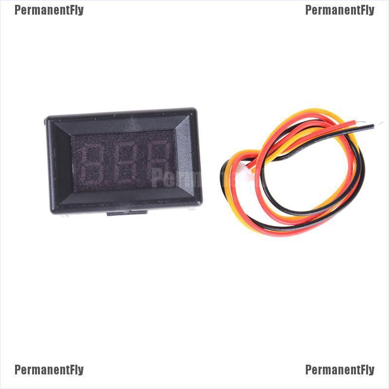 PermanentFly DC 0100V LED Mini Digital Voltmeter Volt Meter Gauge