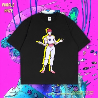 tshirtเสื้อยืดคอกลมฤดูร้อนเสื้อยืด ขนาดใหญ่ พิมพ์ลาย Haze Hisoka สีม่วง | สีดํา | สีเทาเข้ม | เสื้อฮันเตอร์ x ฮันเตอร์ |