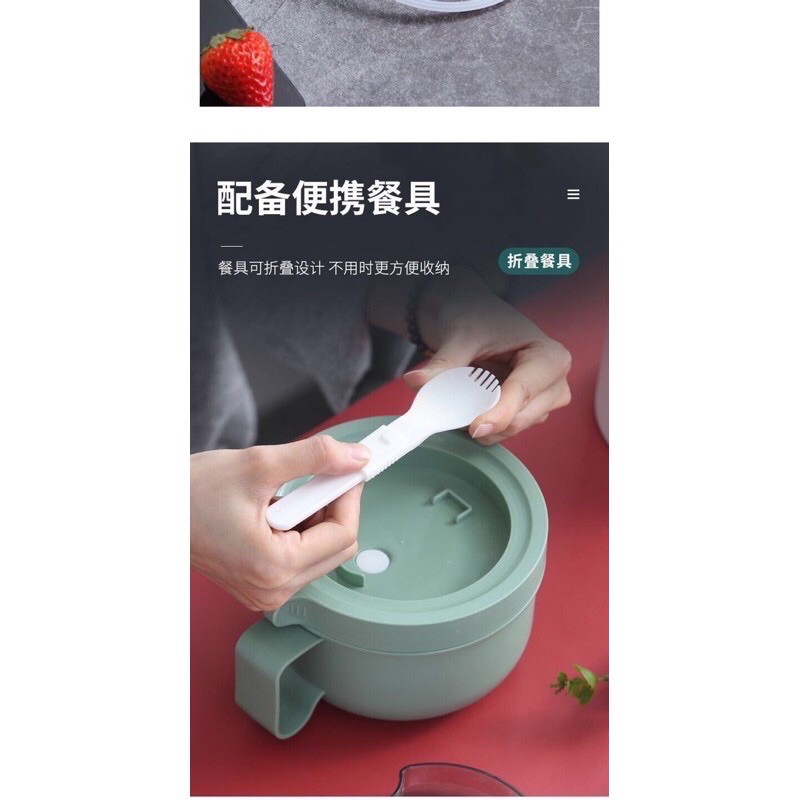 HY48(ไม่มีกล่อง)กล่องอาหาร,ชามสแตนเลส,กล่องอาหารกลางวัน ชามบะหมี่กึ่งสำเร็จรูป,กล่องอาหารกลางวันสแตนเลสที่ใส่อาหาร - รูปที่ 3