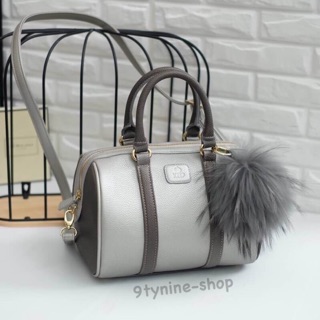 [ของแท้] KEEP Grey two tone  leather Pillow bag  สวย น่ารัก ขนาดตอบทุกโจทย์การใช้งาน