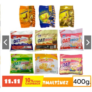 ขนมข้าวโอ๊ต โอ๊ตธัญพืชอัดแท่ง มีฮาลาล Oat Choco 400g ขนมข้าวโอ้ต ธัญพืชอัดแท่ง 2 รส (รสออริจินัล, รสนม) พร้อมส่ง!!