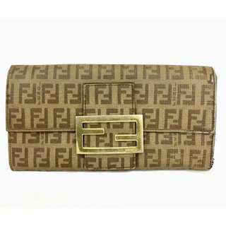 Fendi zucca canvas bifold long wallet