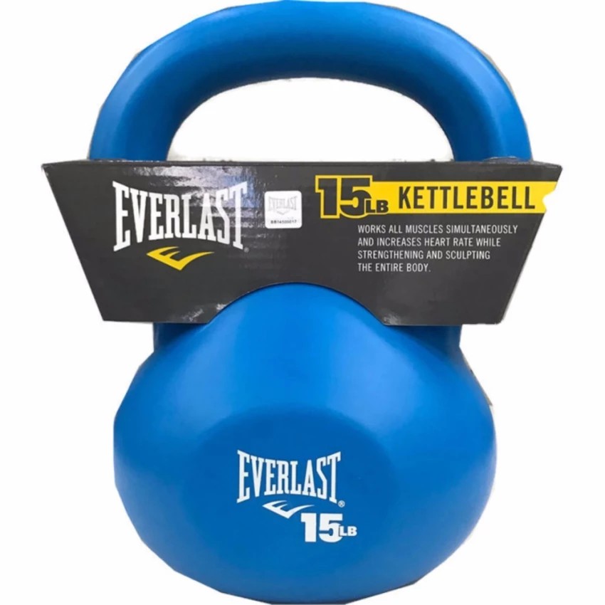 EVERLAST เคตเทิลเบลล์ 15LB (6.81 กิโลกรัม) PVC KETTLEBELL (สีฟ้า) 79
