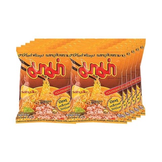 มาม่า บะหมี่กึ่งสําเร็จรูป รสหมูสับ 60 กรัม x 10 ซอง Mama Instant Noodles Minced Pork Flavour 60 g x 10