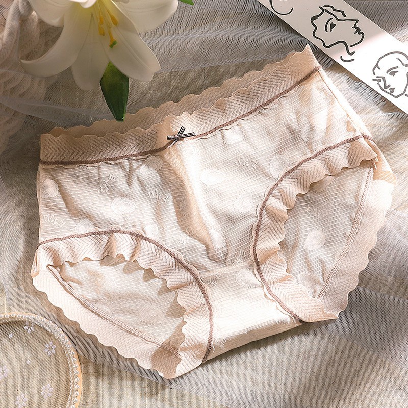 กางเกง Com BOND 3 AVOCADO พร้อมขอบดอกไม้