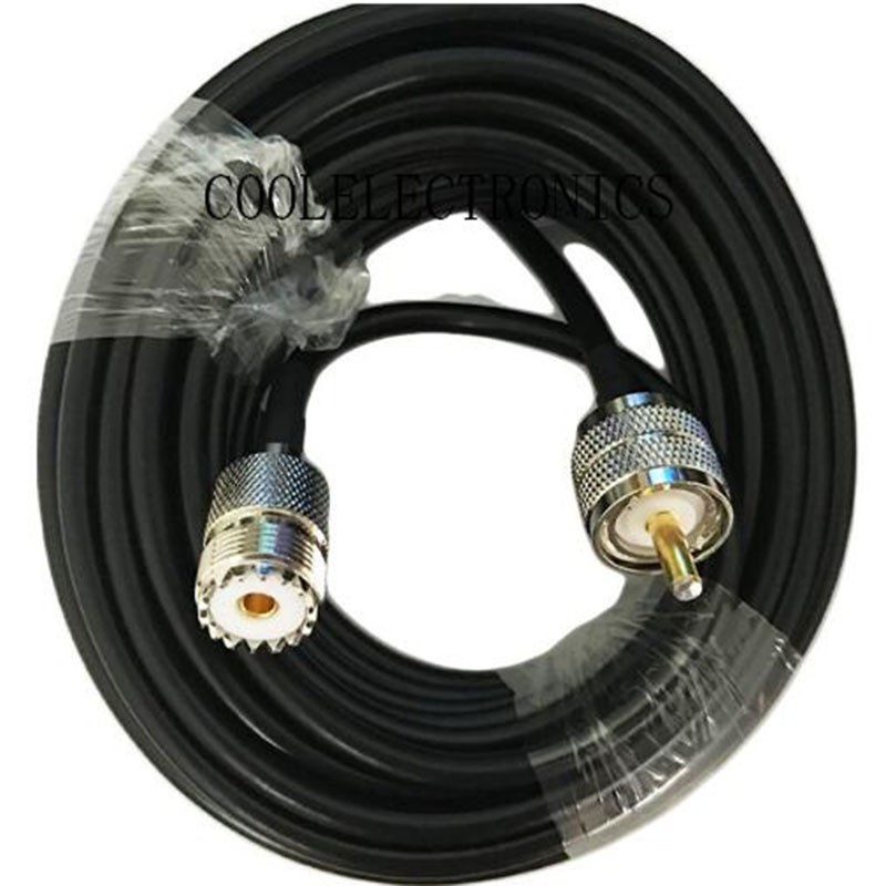 UHF SO239 Female to UHF PL259 Male Connector RG58 50-3 RF Coax Coaxial Cable 50ohm 50cm 1m 2m 3m 5m 