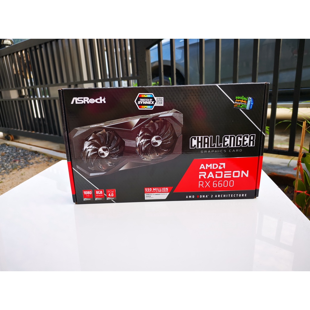 ASROCK RX 6600 CHALLENGER D 8GB GDDR6 สินค้าใหม่ มือ1