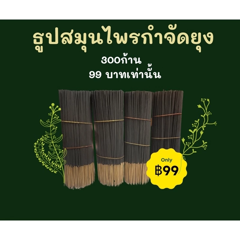 ธูปกำจัดยุง สีดำ 300ก้าน 99 บาท มีบริการเก็บเงินปลายทาง ไม่มีกลิ่น กำจัดยุงร้าย เห็นผล 100%