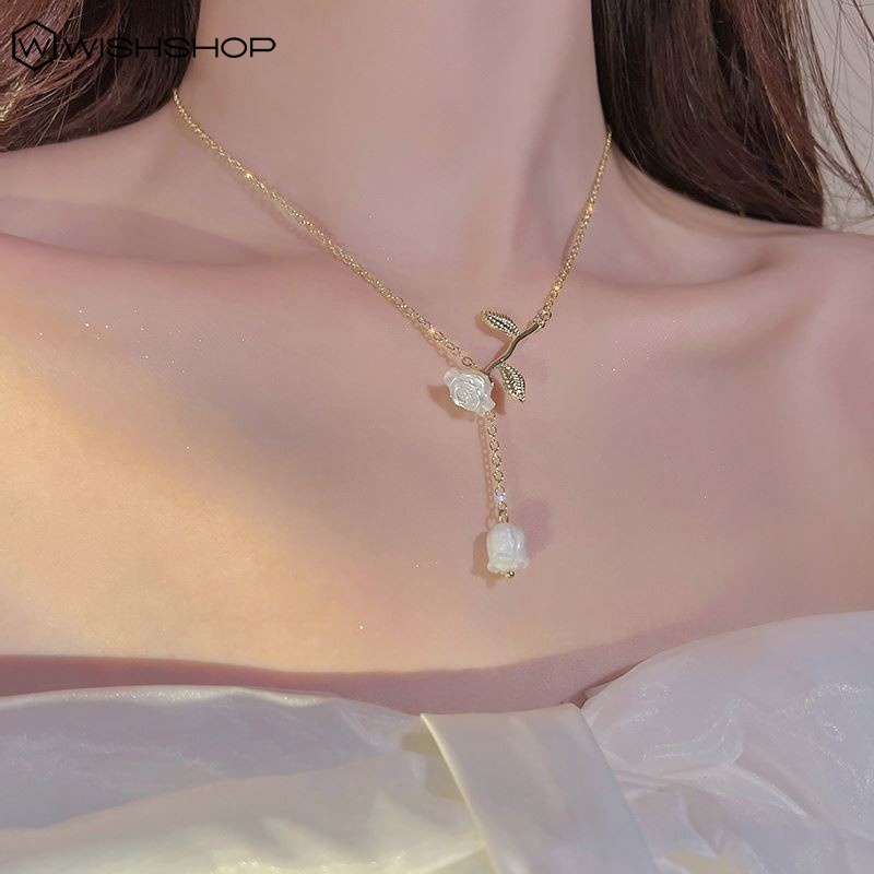 ผู้หญิง แฟชั่นฝรั่งเศส ดอกทิวลิป ดอกคามิเลียส จี้สร้อยคอ / สุภาพสตรี วินเทจ หรูหรา โซ่ ไหปลาร้า สร้อยคอ / เครื่องประดับยอดนิยม เครื่องประดับ
