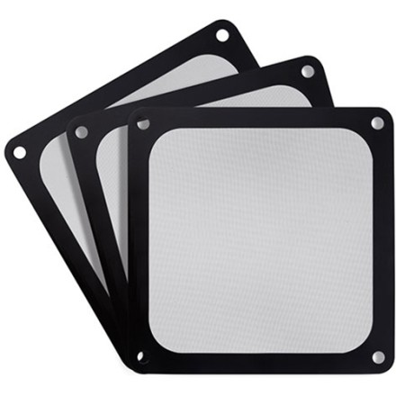 SilverStone FF123 Ultra Fine Magnetic Fan Filter 120mm Black 3-Pack (SST-FF123B-3PK)