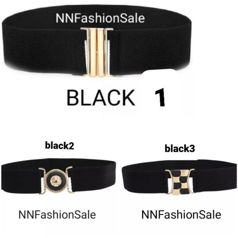 Nn ผู้หญิง เข็มขัด สําหรับ เดรส ยืด ยางยืด เอว เหมาะสม พร้อมสตอก ดํา แดง น้ําเงิน ขาว ครีม