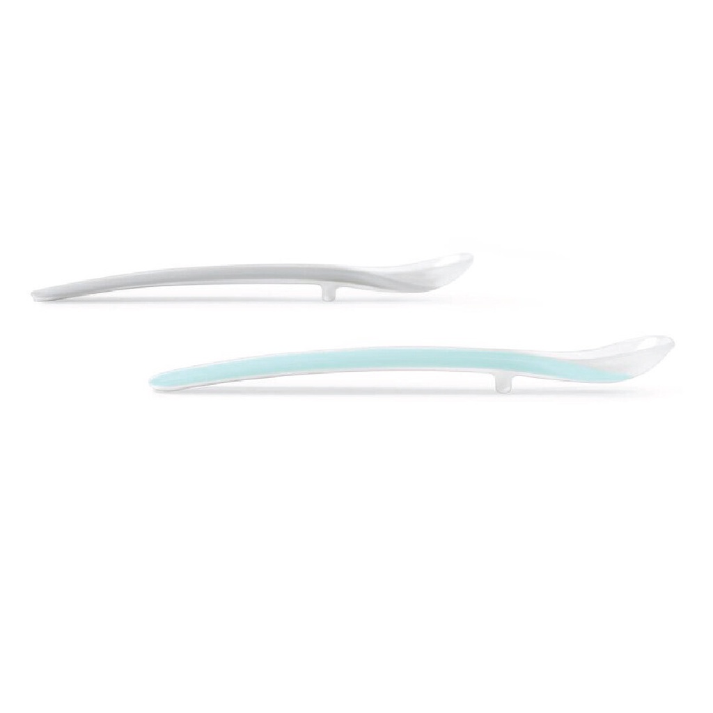 Skip Hop Easy Feed Spoons Grey / Teal ช้อนซิลิโคนเด็ก เซ็ต 2 ชิ้น นุ่ม ปลอดสาร BPA & Phthalate — صورة 4