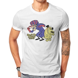 เสื้อยืดโอเวอร์ไซส์เสื้อยืดคอกลม แขนสั้น ผ้าฝ้าย 100% พิมพ์ลาย  Dastardly and Muttley Wacky Races สําหรับผู้ชายS-4XL