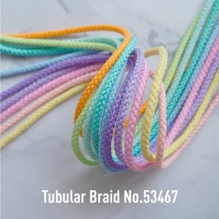 MOMOTARA No. 53467 เชือกกลม Tubular Braid ขนาด 0.4 CM ยาว 36 หลา เชือก เทป diy วัสดุตกแต่ง Rope Cord