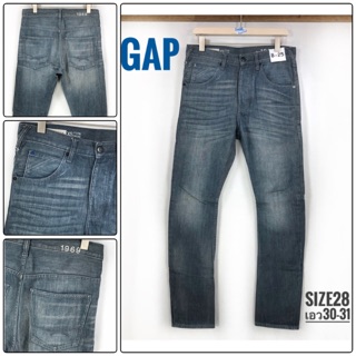 B25&gt;&gt;👖 กางเกงยีนส์ผู้ชาย🌿GAP 🌿ขาเดฟปลายขาบิดเข้าซิปกระดุม ➡️แบรนด์เนมแท้มือสองญี่ปุ่น สียีนส์เทาๆ ผ้า100 เอว 31