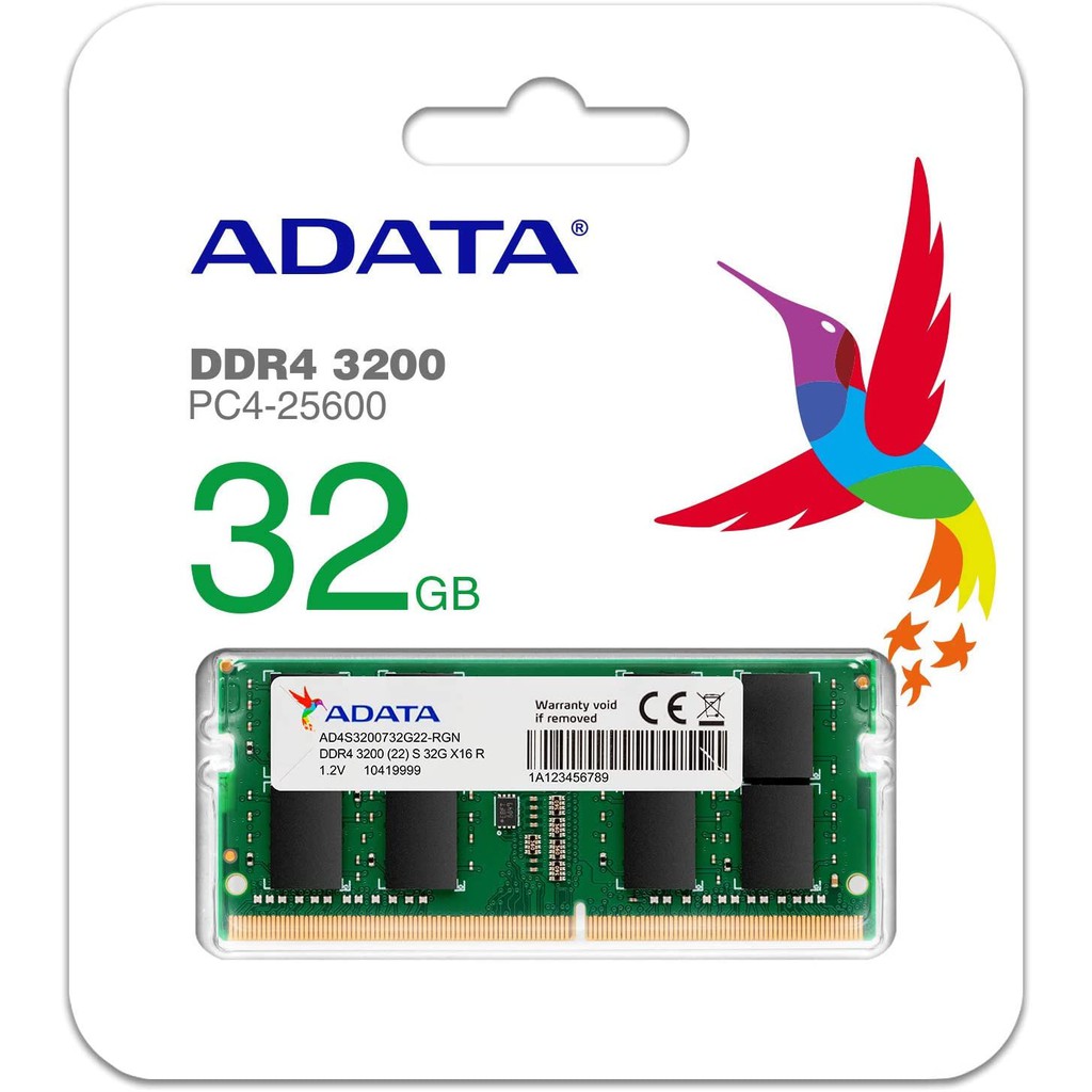 ADATA RAM For NOTEBOOK(แรมโน้ตบุ๊ค) รุ่น(AD4S3200732G22-RGN) ADATA Premier 32GB DDR4 3200MHz CL22 SO