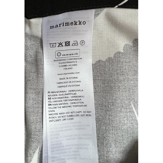 Marimekko totebag pieni unikko black and white (new)