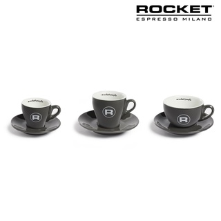 Rocket Espresso ชุดแก้วกาแฟ แบรนด์ Rocket สีเทาพร้อมจานรอง มี 3 รุ่นให้เลือก