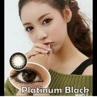 คอนแทคเลนส์ Pretty Lens Eff.18 Platinum,Mini Dreamy,Mini Circle สีดำสายตาปกติ