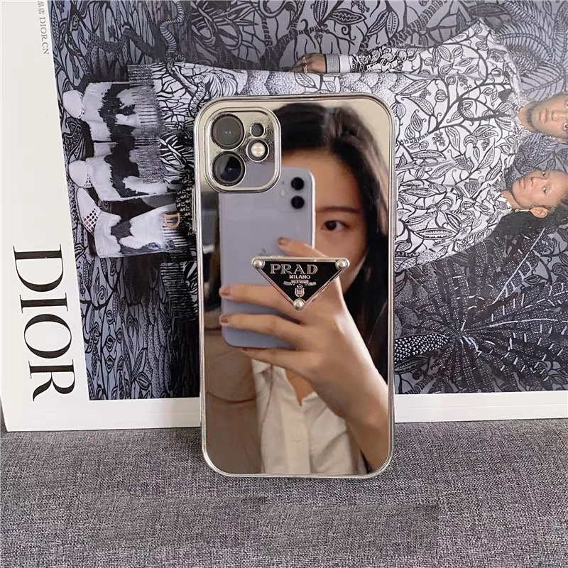 กระจกสามเหลี่ยมเข้ากันได้สําหรับiphone 16 15 14promax 14 plus 12 pro max 11 pro max xs max xr x 13promax hard TPUฝาครอบโทรศัพท์