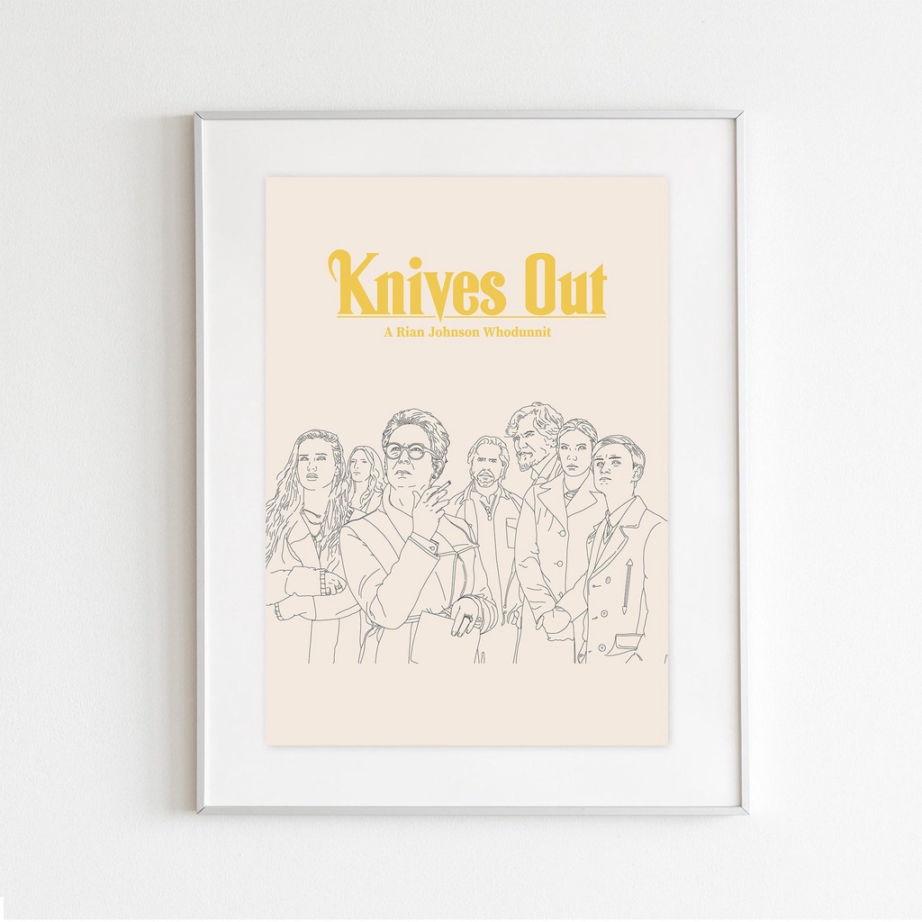โปสเตอร์ โปสการ์ด ตกแต่งบ้าน ตกแต่งห้อง ⚔️🏠จากหนังเรื่อง Knives Out💉🤑