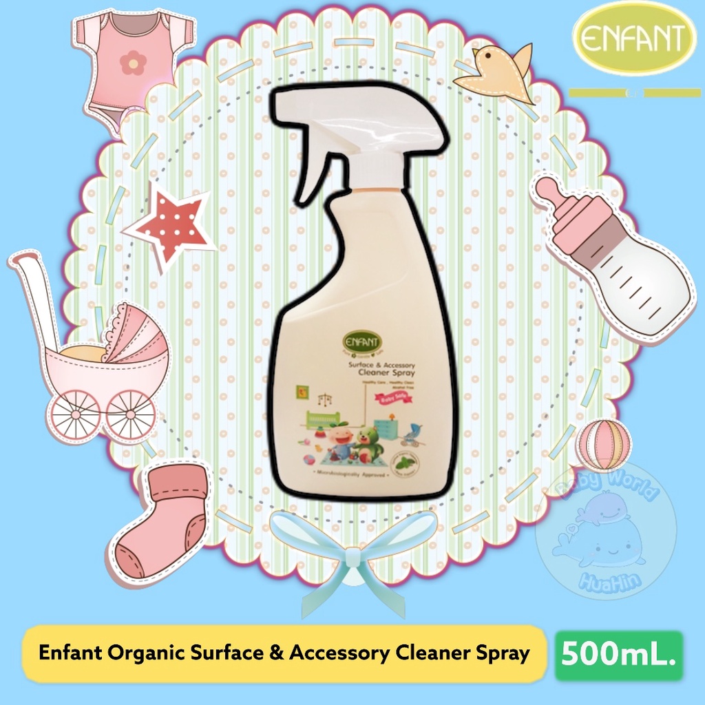 ENFANT ORGANIC SURFACE & ACCESSORY CLEANER SPRAY 500ml สเปย์ทำความสะอาดของใช้เด็