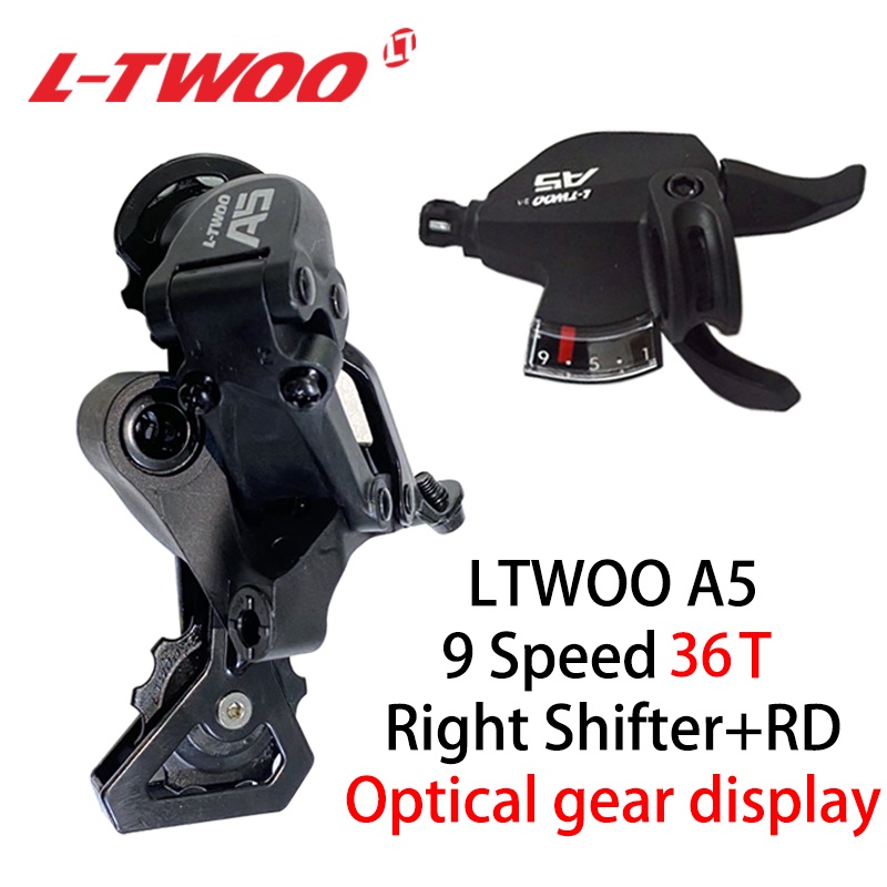 LTWOO A5 1X9 9 ความเร็วด้านหลัง Derailleurs Shift Lever Groupset สําหรับ MTB จักรยาน 9S Shifter สวิทช์ 2 ชุดจักรยานเสือภูเขาอะไหล่จักรยาน
