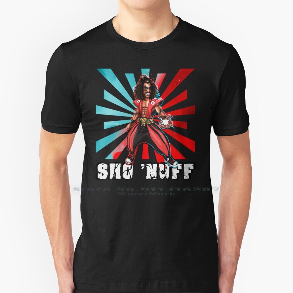 The Last Dragon Sho & 39 ; Nuff T Shirt ผ้าฝ้ายแท้ 100% Bruce Leroy Last Dragon Sho Nuff 80s The Glo