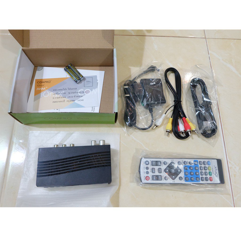 กล่องดิจิตอลทีวี Compro iOnyx mini ใช้กับเสาก้างปลา Bpdp