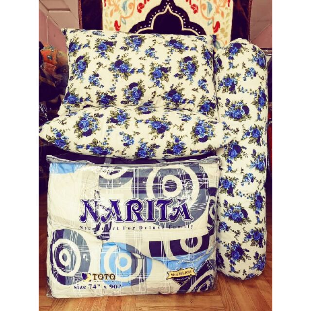 PILLOW SET % GREY (M) + TOTO NARITA