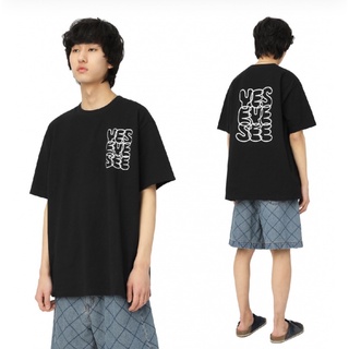 ผ้าฝ้ายคอกลมPREORDER - เสื้อยืด YESEYESEE Y.E.S C-logo tee Blackfrom S-4XL