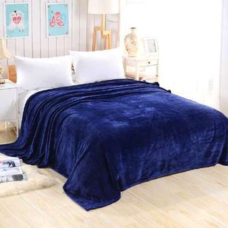 ผ้าห่มนาโน ขนาด 6 ฟุต (180x200) ซม.สีน้ำเงิน