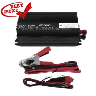 【1.26】800W Dc12V เป็น Ac110V ตัวแปลงประสิทธิภาพสูง สําหรับรถยนต์